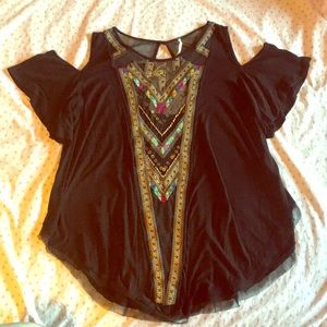 Free People Beaded Blouse